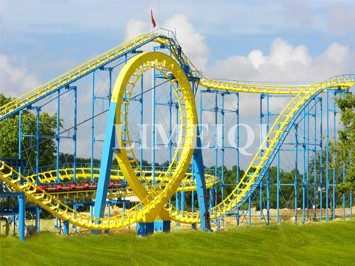 Single Loop Double Spiral Roller Coaster